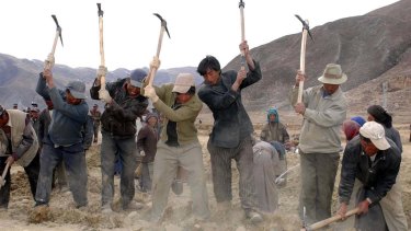 Farmers in Tibet: In the first seven months of this year over 500,000 rural Tibetan labourers have been pushed into military-style training centres.