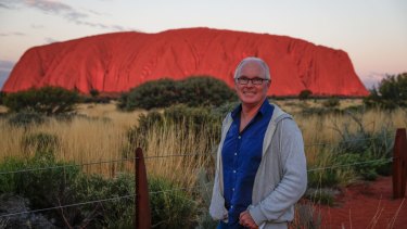 Michael Gordon on assignment at Uluru in May 2017. 