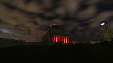 The Shrine Of Remembrance was mostly empty on Saturday.