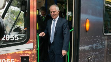 Malcolm Turnbull on a trip to Melbourne before the last federal election.