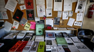 Literature at the Melbourne Anarchist Club in Northcote in happier times.