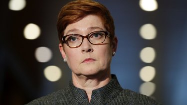 Foreign Minister Marise Payne has reaffirmed Australia's ban on Huawei from broadband and 5G.