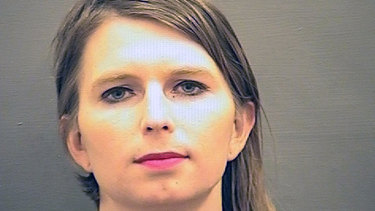Former Army intelligence analyst Chelsea Manning in a police mugshot.