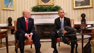 Barack Obama hosted Donald Trump in the White House soon after the 2016 election, symbolising the peaceful transfer of power. 