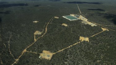 Part of Santos's Narrabri coal seam gas project in the Pilliga State Forest of north-western NSW.