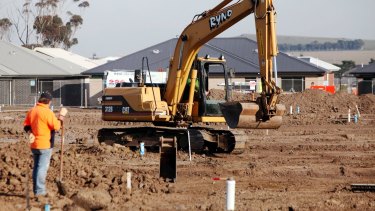 A Stockland housing estate being built in Melbourne. 