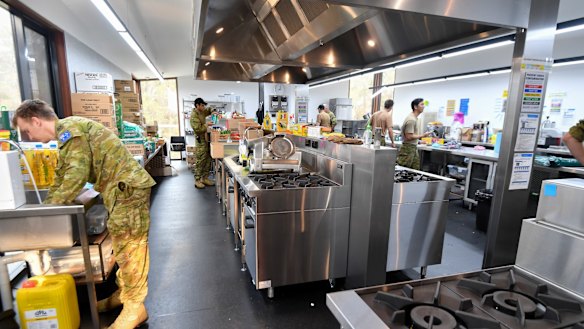 The Australian Defence Force set up an operation base at Bairnsdale Secondary College in 2020.