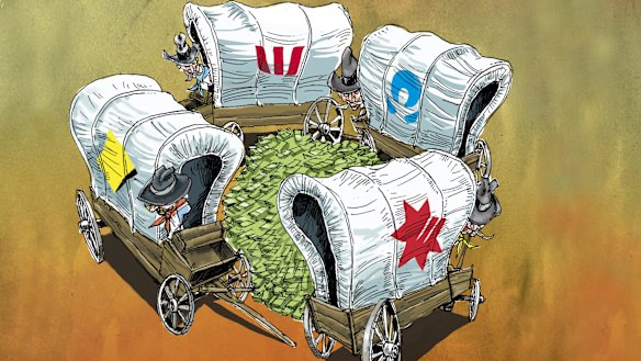 The big four banks' combined profit of $27 billion was the lowest since 2012, PwC said.