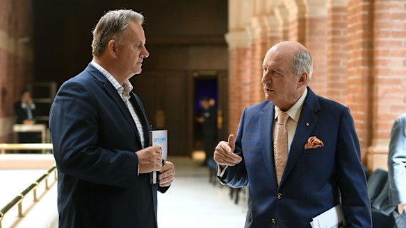 Mark Latham and Alan Jones in 2017.