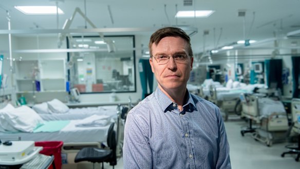 Austin Hospital director of intensive care Dr Stephen Warrillow, in one of the hospital's wards earlier this year.