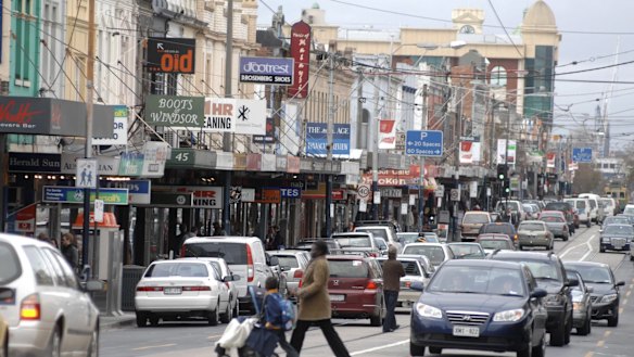 A busy Chapel Street in 2017.