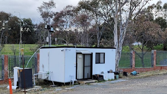A Russian diplomat seen squatting on the site of Russia’s proposed embassy in Canberra in 2023, despite the lease being cancelled.