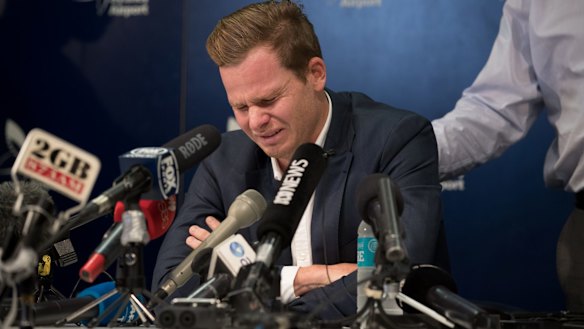 Former Australian Cricket Captain Steve Smith broke down on his return to Sydney.