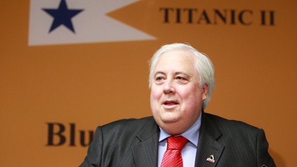 Mining magnate and would-be Titanic II  owner Clive Palmer.