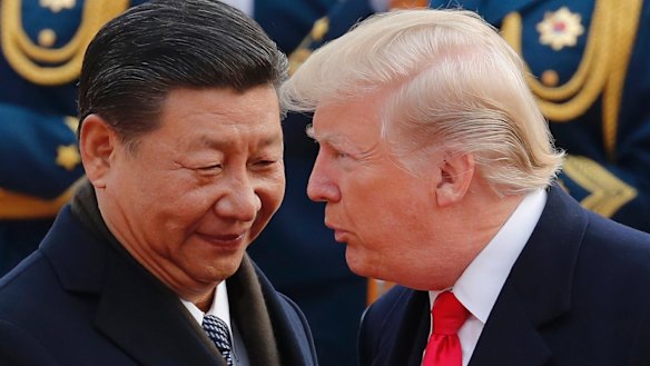 Chinese President Xi Jinping and US President Donald Trump in Beijing in November.