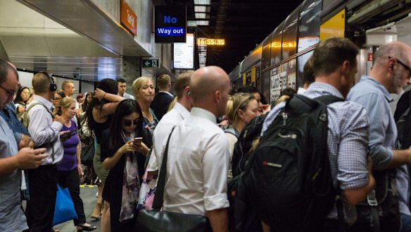 Overcrowding is worst at Town Hall station during the evening peak.