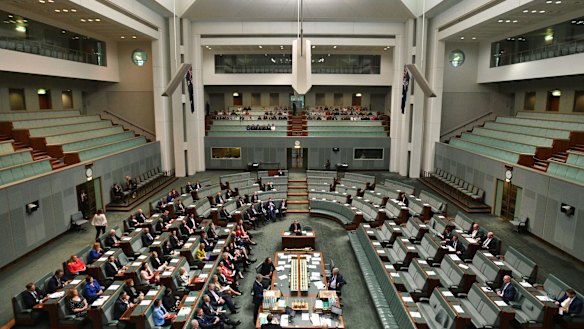 A half-full house of representatives. 