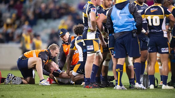 David Pocock got neck rolled in the second half and need medical attention.