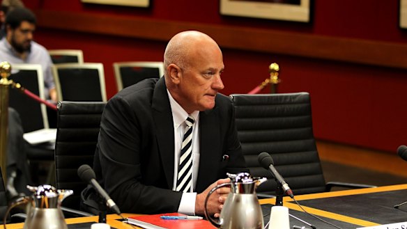 O ex-executivo da Leighton, Stephen Sasse, testemunhou na audiência sobre suborno da Unaoil no Parlamento de Nova Gales do Sul em 2016.