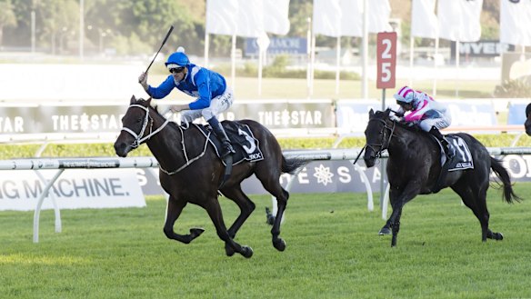 Decade of dominance: Winx was Waller's most recent Doncaster winner after her phenomenal come-from-behind triumph in 2016.