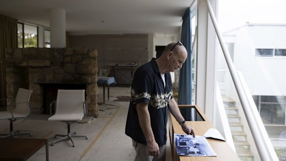 Brian Seidler in 2020 during the restoration of Julian Rose House designed by his cousin Harry Seidler.