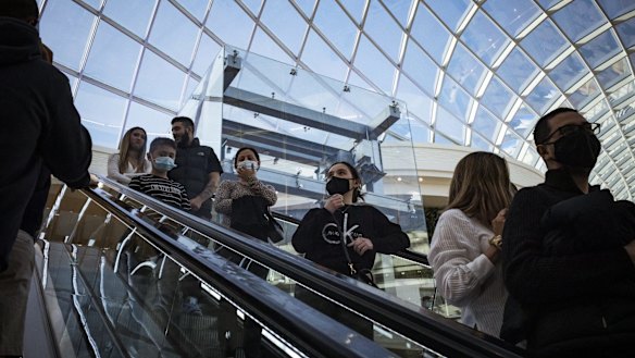 Keen shoppers flooded stores at Chadstone Shopping Centre.