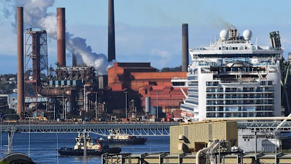 The Ruby Princess is docked in Port Kembla, south of Sydney. It is expected to leave on Wednesday.