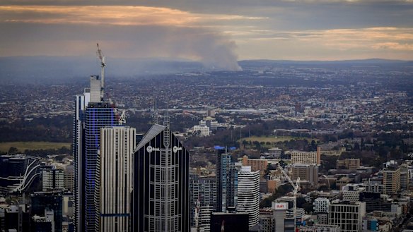Smoke from the Coolaroo recycling factory fire of 2017 was visible from the CBD.