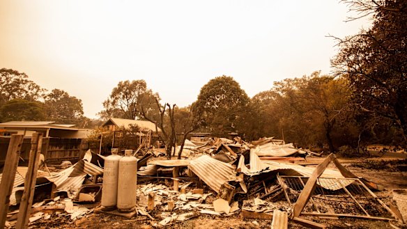 Devastating scene from Mallacoota and conditions are set to worse at the weekend.
