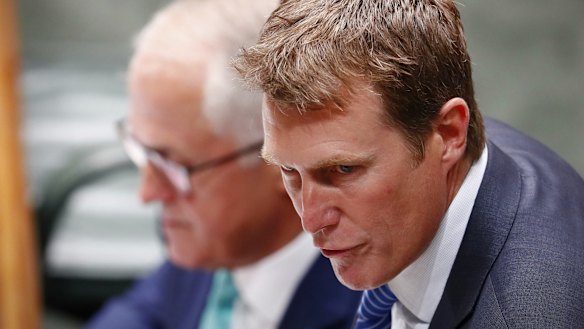 Attorney-General Christian Porter with former prime minister Malcolm Turnbull. 