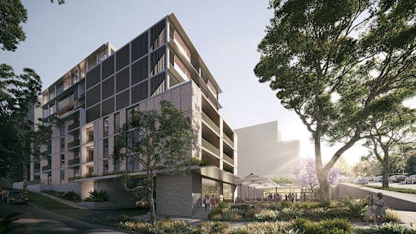 An artist's impression of the first stage of development at the Willoughby site in Sydney that was Nine's headquarters.