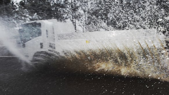 Flooded roads were a major issue across the city on Wednesday. 