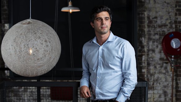 Afterpay CEO Nicholas Molnar in the Surry Hills office. 