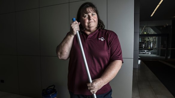 Cleaner Judith Barber was worried she would be short-changed for the number hours she worked when the contract changes were first proposed years ago.