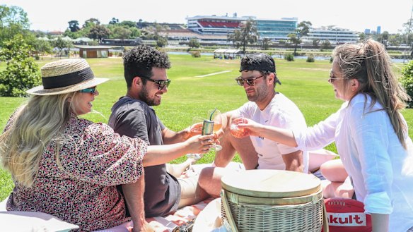 Melburnians flocked to parks to picnic once restrictions eased.