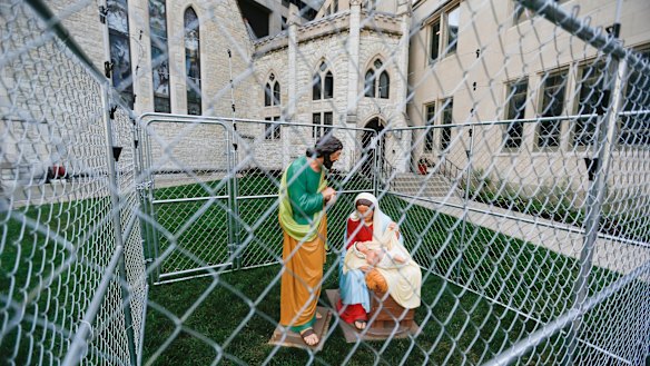 Christ Church Cathedral in Indianapolis has recently erected a diorama of Mary, Joseph and the baby Jesus in a cage in protest over the Trump administration's immigration policy.