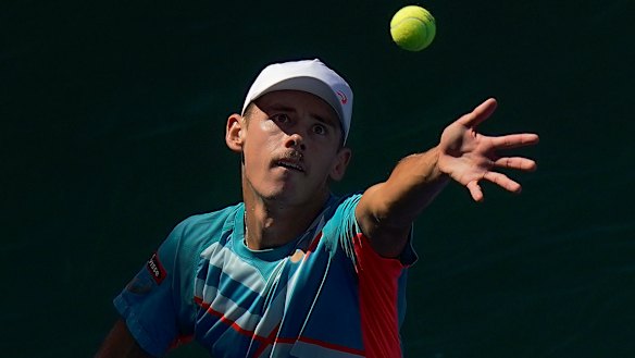 Alex de Minaur is through to his first grand slam quarter-final.