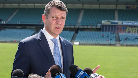 Then-Premier Mike Baird was forced to defend the lockout laws during a press conference in December 2016.
