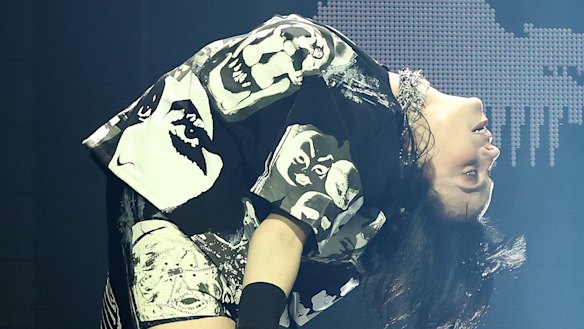 Like a five-year-old jacked up on sugar: Billie Eilish at Qudos Bank Arena.