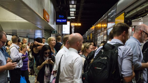 Overcrowding is worst at Town Hall station during the evening peak.