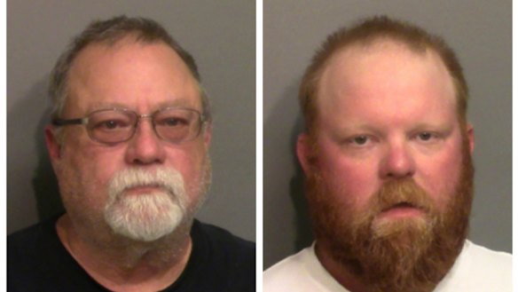 Gregory McMichael, left, and his son Travis McMichael, have been charged with murdering Ahmaud Arbery.