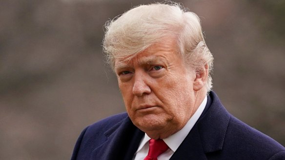 Then-president Donald Trump in 2020. His legal troubles have followed him beyond the White House. 