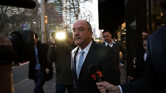 Daryl Maguire, the former member for Wagga Wagga, after giving evidence at ICAC in July.