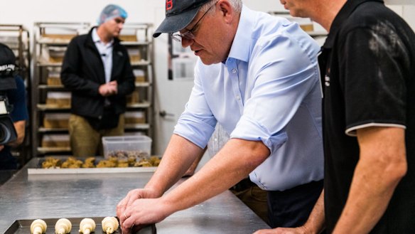 Prime Minister Scott Morrison on the campaign trail.