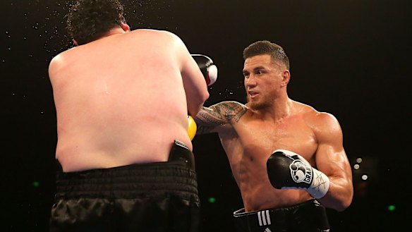 Sonny Bill Williams during his last fight, against Chauncy Welliver in 2015.