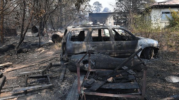 The huge bushfire damaged homes on the Bells Line of Road in the Blue Mountains.