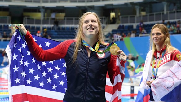 Lilly King, with Yulia Efimova looking on in Rio, is never backwards in coming forwards when it comes to doping in sport.