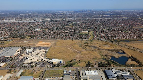 Aerial view of part of Epping in Whittlesea showing it's growth.
