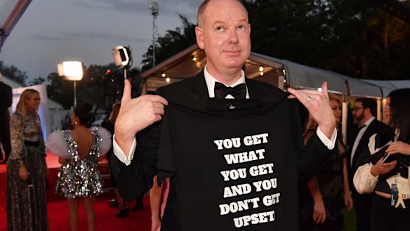 Tom Gleeson on the red carpet at the Logie Awards at The Star Casino on the Gold Coast.
