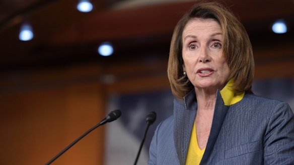 House minority leader Nancy Pelosi of California during a news conference on Capitol Hill in Washington.